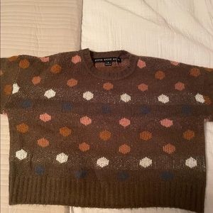 Brown polka dot sweater